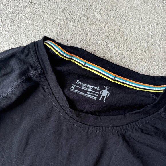 Smartwool Merino 150 Long Sleeve Crew Top Black Wool Performance M - Picture 3 of 5